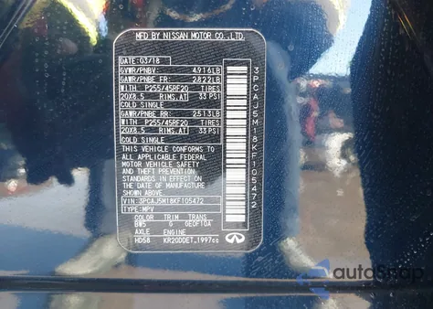 2019 Infiniti Qx50 Essential from USA, damaged, VIN 3PCAJ5M18KF105472